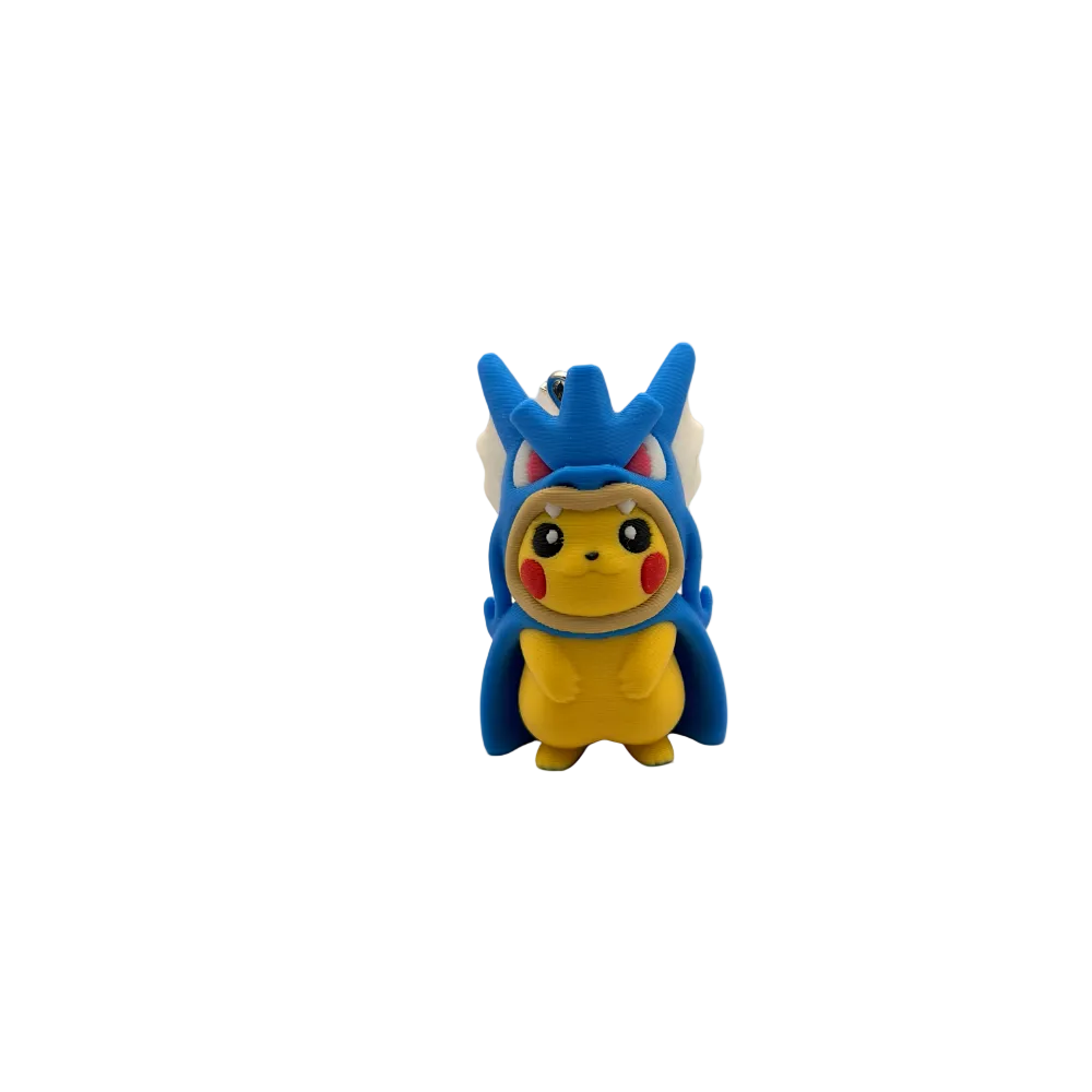 Pikachu Gyarados 3D keychain