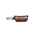 3D Print - Binder Set Tag Keychain Obsidian Flames