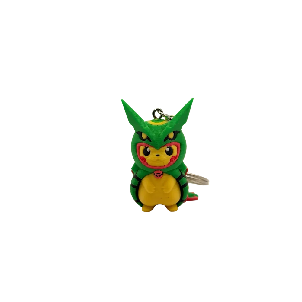 Pikachu Rayquaza 3D keychain