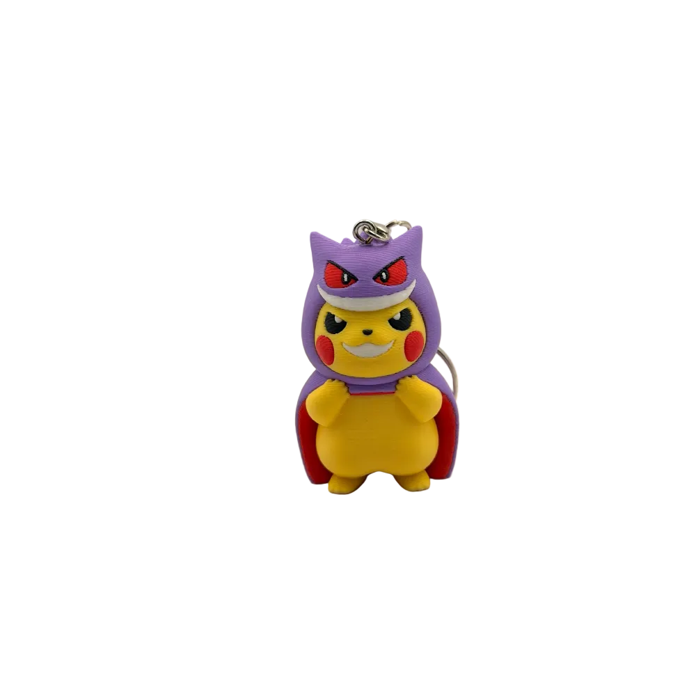 Pikachu Gengar 3D keychain